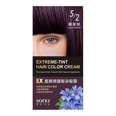 SOFEI 舒妃 EX. 藍錦葵護髮染髮霜, 5/2 葡紫棕, 1盒