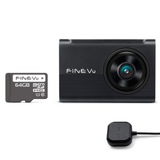 파인뷰 전후방 FHD HD 2채널 블랙박스 X6 POWER, 64GB, 본품 + GPS안테나