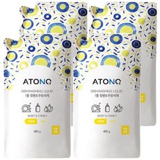 아토앤오투 1종 젖병 & 주방세제 리필 레몬향, 480g, 4개