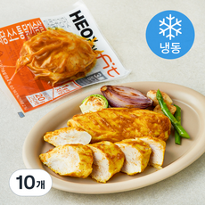 허닭 FIT 저당 소스 통 닭가슴살 매콤커리맛 (냉동), 100g, 1개입, 10개