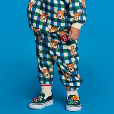 BEBE DE PINO 嬰幼兒格紋Larry Baby刷毛運動褲 BP24PD117