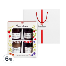 본마망 잼 딸기 225g + 라스베리 225g + 블루베리 225g + 마론크림 225g 세트 증정용 쇼핑백, 6개
