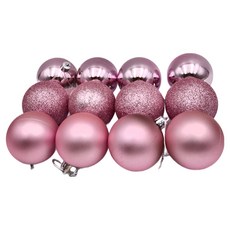 亮霧粉球裝飾, 6cm, 櫻花粉, 1組