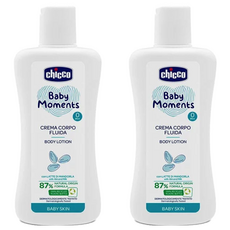 Chicco 寶貝嬰兒植萃潤膚乳液 含杏仁果成分 滋潤肌膚 柔滑感受 環保可分解包裝, 200ml, 2瓶