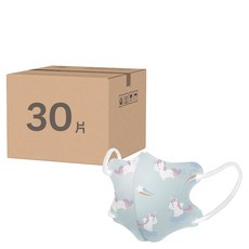 Sofara 舒芙氧 迷你幼3D口罩, 萌萌獨角獸款, 30片, 1盒