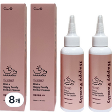 오랄라 반려동물 해피 패밀리 펫 귀세정제, 100ml, 8개