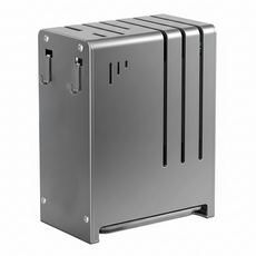 couselect 不鏽鋼刀架 廚房置物架/刀具收納架/瀝水架/菜刀架/常規刀架 檯面/壁掛兩用 18.3 x 11 x 24cm, 1個, 銀色