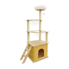 貓本屋 雙太空艙帳篷貓屋貓跳台 簡約款, 簡約, 1個