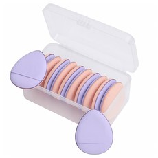 홈즈픽 메이크업 스펀지 미니 핑거 퍼프, 10개, 보라