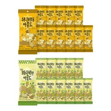 탐스팜 허니버터아몬드 30g x 12p + 와사비맛아몬드 30g x 12p 세트, 1세트