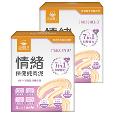 DOG CAT STAR 汪喵星球 情緒保健純肉泥 120g, 20條, 壓力緩解/安撫情緒/注意力集中, 2盒