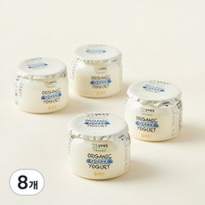 상하목장 유기농 인증 그릭요거트 플레인, 80g, 8개