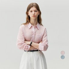 MIND BRIDGE 女款透膚條紋襯衫 MZWS3203