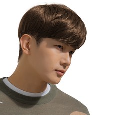 가발나라 남성 투블럭 베이직 스타일 부분가발, 허쉬브라운, 1개