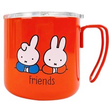miffy 米飛 不鏽鋼杯附蓋 11.8 x 8.8 x 8.8cm 380ml, 米飛 橘色, 1個