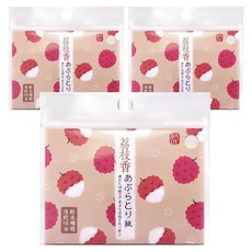 台灣 COSMOS 紙匠 荔枝香 吸油面紙 黏取式設計 清甜果香 吸走多餘油脂 乾爽無油光, 100張, 3包