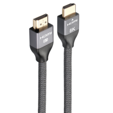 Kamera 佳美能 協會認證 HDMI 2.1 8K@60Hz 影音傳輸認證線 高強度編織線 48Gbps, 3m, 太空灰, 1條