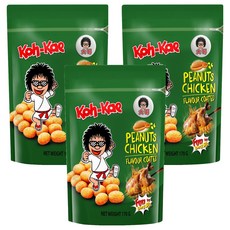 Koh-Kae 大哥 雞汁味花生豆, 外層酥脆 口感絕佳, 170g, 3包