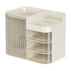 KOLKO 雅致大容量化妝品收納盒 A0205-1, 透明白, 1個