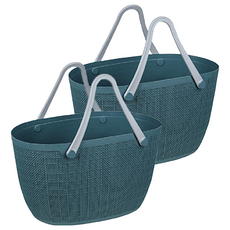 橘之屋 多用置物提籃 PP塑料, L(48 x 23 x 44cm), 顏色隨機, 2個