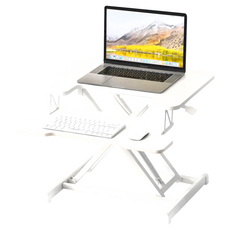 桌上電腦桌 附鍵盤, 白色