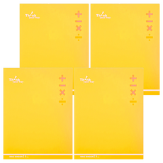 DataBank 三田文具 A4 加減乘除 小3孔資料夾 圓型無耳夾具 資料不易脫落 附內頁記事功能 附斜口袋 可放索引可放名片, 黃色, 1組