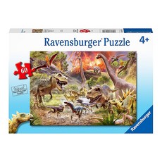 Ravensburger 維寶 拼圖 RV05164 4歲以上, 恐龍世界 多色, 60片, 1盒