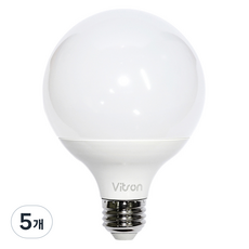 비츠온 LED 볼구 숏타입 G95 12W, 전구색, 5개 전구색, 5개