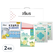 아이앤어스 식기세척기 세제 + 클리너 + 행주 2p 선물세트, 2세트