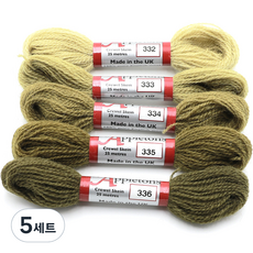 JoyJasu Appleton 羊毛繡線 5件組, 5套, 332, 333, 334, 335, 336