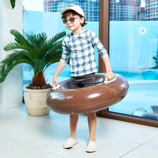 SNEFF 兒童陽光感性圓形戲水游泳圈, 1個, 巧克力色