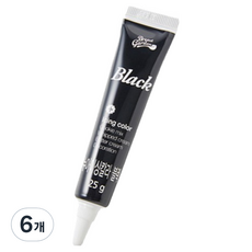 브레드가든 아이싱칼라 식용색소 블랙, 25g, 6개