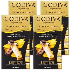 고디바 시그니쳐 다크 초콜릿 미니바 8p, 80g, 4개