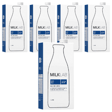 MILKLAB 全脂保久乳, 3.5%脂肪含量, 奶泡起泡性佳, 口感綿密滑順, 澳洲原裝進口, 1L, 5瓶