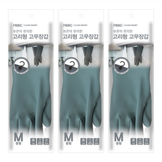 FROG CLEAN SMART 掛勾式橡膠手套 灰色 3雙, 中(M)