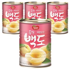 동원 백도 과일통조림, 400g, 4개