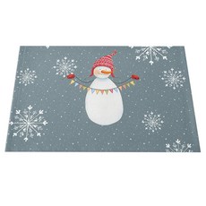 半島良品 防水防油隔熱皮革餐墊, 30 x 45cm, 雪夜小鎮, 1個