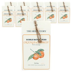 더허브스토리 버블바스파우더 오렌지레몬, 80g, 4개