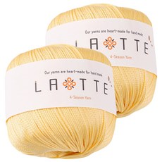 실바람섬유 청송뜨개실 라떼 뜨개실, 05 연노랑, 2개