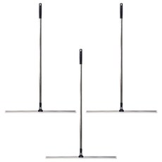 World Clean 不鏽鋼桿矽膠刮水器 黑色, 3個