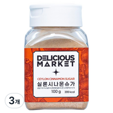 딜리셔스마켓 실론시나몬슈거 츄러스설탕 도넛설탕, 100g, 3개