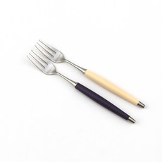 보겐 국내생산 르비앙 샤틴 커트러리 티포크 2p, 베이지, 바이올렛, 1개