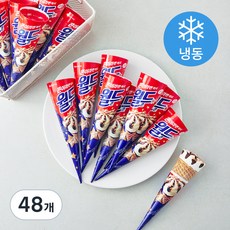 롯데웰푸드 월드콘 바닐라 아이스크림 (냉동), 160ml, 1개입, 48개