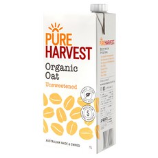 PURE HARVEST 澳洲有機燕麥奶 無添加糖, 1L, 1瓶