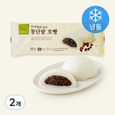 올가홀푸드 우리밀 담은 통단팥 호빵 (냉동), 90g, 4개입, 2개