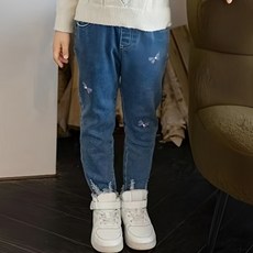 女童燙鑽裝飾緊身褲