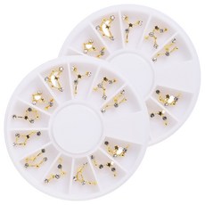 MEIBROWN 銀河星座美甲飾品組 M02222, 混合顏色, 2個