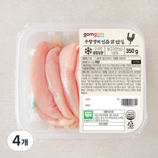 곰곰 무항생제 인증 닭 안심 (냉장), 350g, 4개