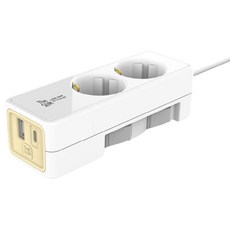 더슬림 개별형 USB 멀티탭 2구 SY-SB2 USB CT, 1.5m, 화이트, 1개