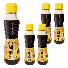 北斗馨油 胡麻油，精選黑芝麻子，香氣濃郁，適用於熱炒料理或調理進補食品, 125ml, 5瓶